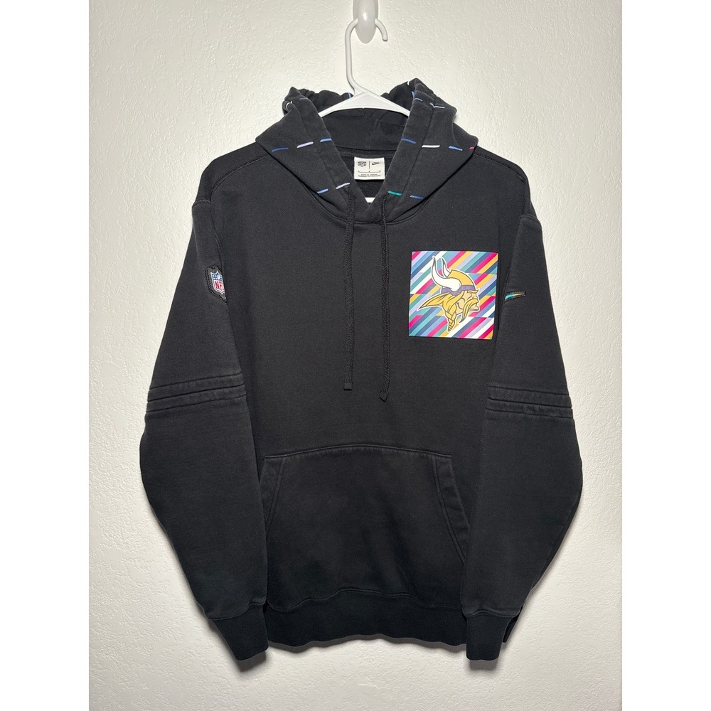 Nike NFL Minnesota Vikings Crucial Catch Hoodie Black Size L Men's - Picture 2 of 6